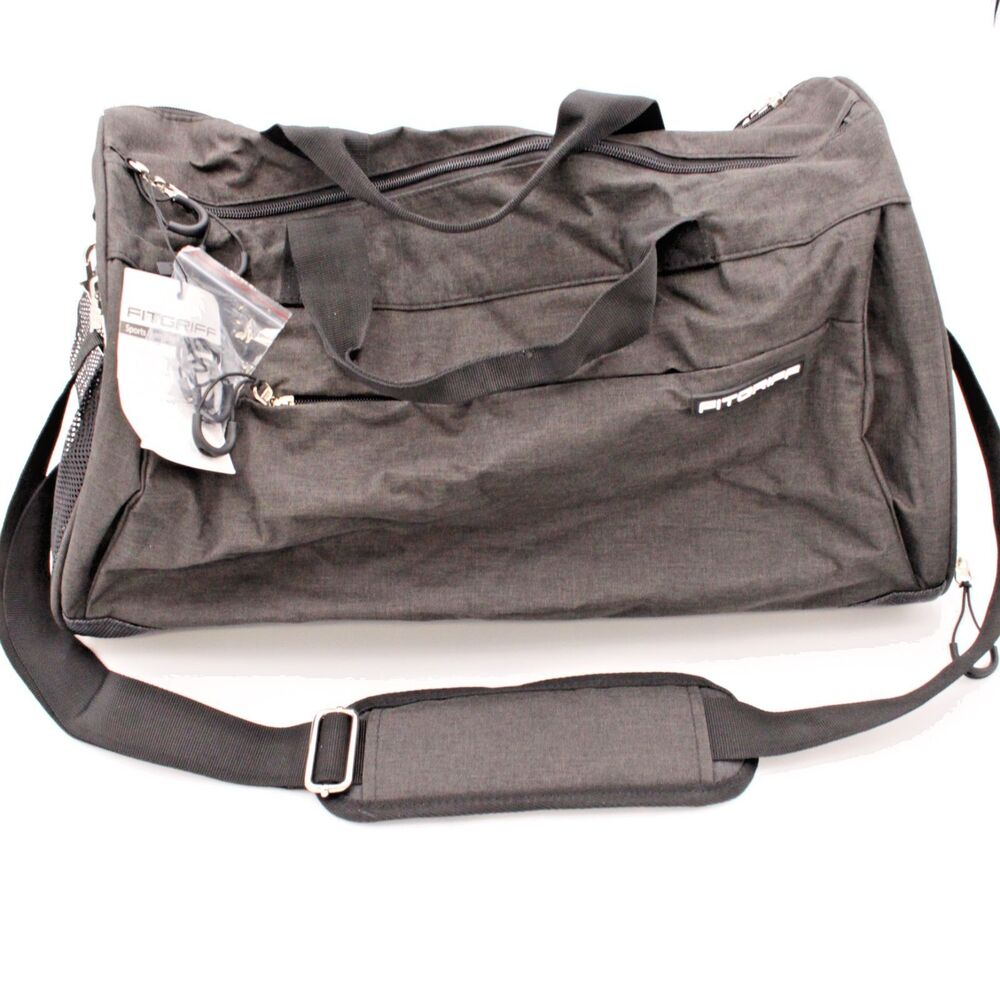 Fitgriff V1 Black Gym Duffel Bag w/ Shoe Compartment Travel Bag New Tags